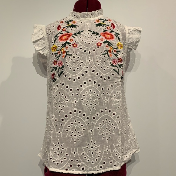 Embroidered lace top - Picture 1 of 4